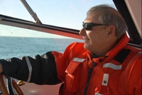 Immediate Past Flotilla Commander Chuck Cobery on patrol